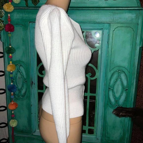 Vintage 70s Cream Retro Sweater - Picture 3 of 5